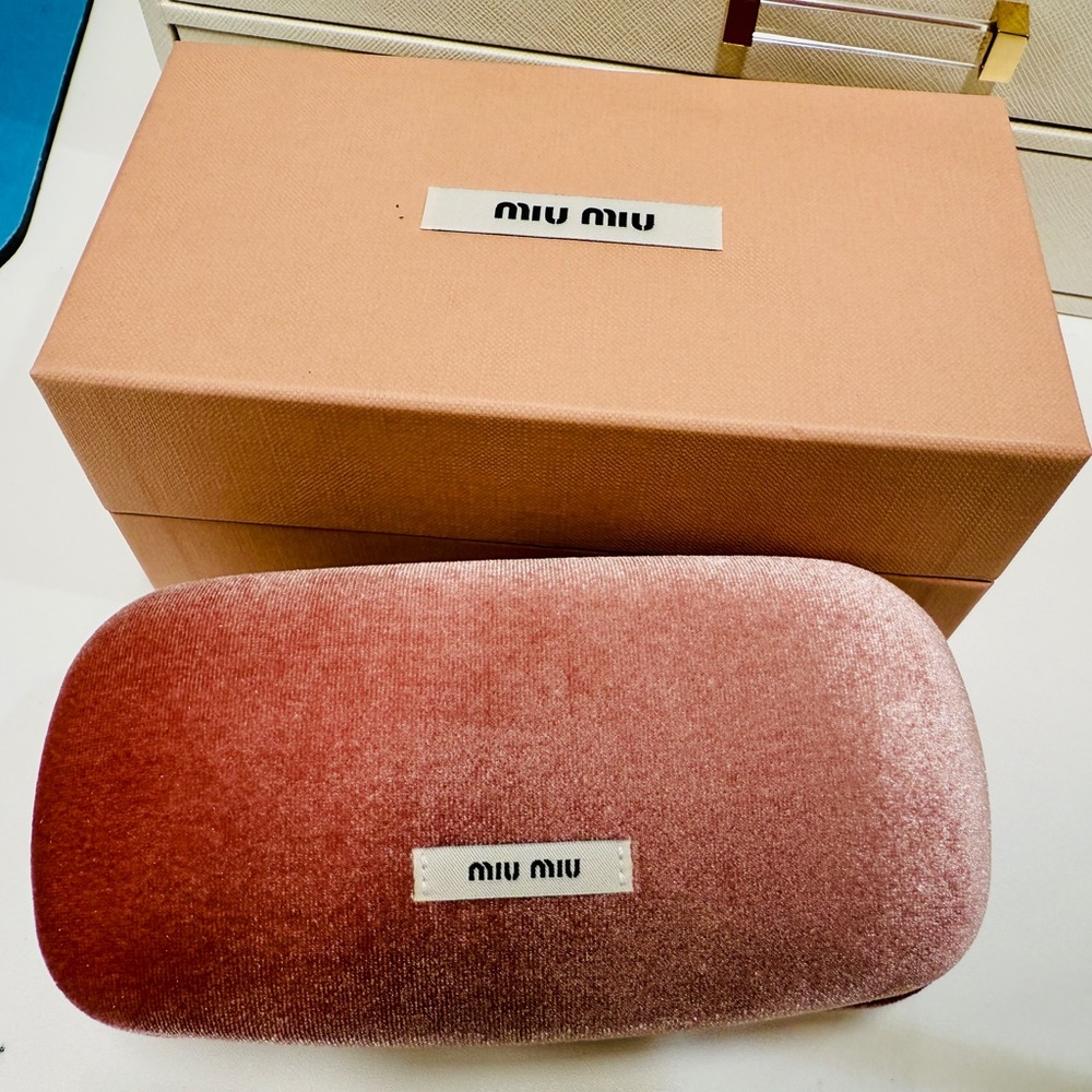 Miu Miu Large sunglasses Case w/ box